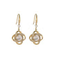 Ατσάλινα κρεμαστά σκουλαρίκια με τεχνητά πετράδια επιχρυσωμένα (E1118) - earrings - charmy.gr