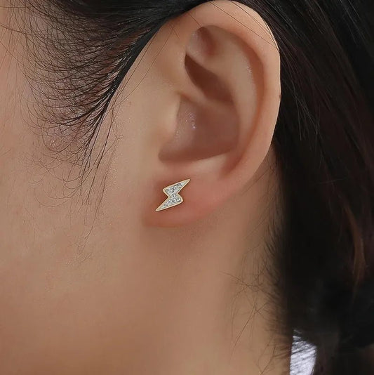 Γυναικείο ατσάλινα σκουλαρίκια καρφωτά (E1152) - earrings  - charmy.gr