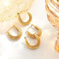 Γυναικεία ατσάλινα σκουλαρίκια κρίκοι 2.1 εκατοστά επιχρυσωμένοι 18k (E1329) - earrings - charmy.gr
