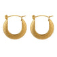 Ατσάλινα σκουλαρίκια κρίκοι 2.1 εκατοστά επιχρυσωμένοι 18k (E1329) - earrings - charmy.gr