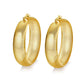 Ατσάλινα σκουλαρίκια κρίκοι διάτρητοι επιχρυσωμένοι (E1338) - earrings - charmy.gr