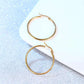 Γυναικεία ατσάλινα σκουλαρίκια κρίκοι επιχρυσωμένοι 5 εκ (E1249) - earrings - charmy.gr
