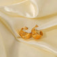 Γυναικεία ατσάλινα σκουλαρίκια κρίκοι μάκρος 2.8 εκατοστά χοντροί 1.4 εκ επιχρυσωμένοι 18k (E1333) - earrings - charmy.gr