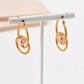 Ατσάλινα σκουλαρίκια κρίκοι με πέρλα επιχρυσωμένα 14k - earrings - charmy.gr