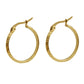 Ατσάλινα σκουλαρίκια κρίκοι μικροί με γεωμετρικά σχέδια (E1151) - earrings  - charmy.gr