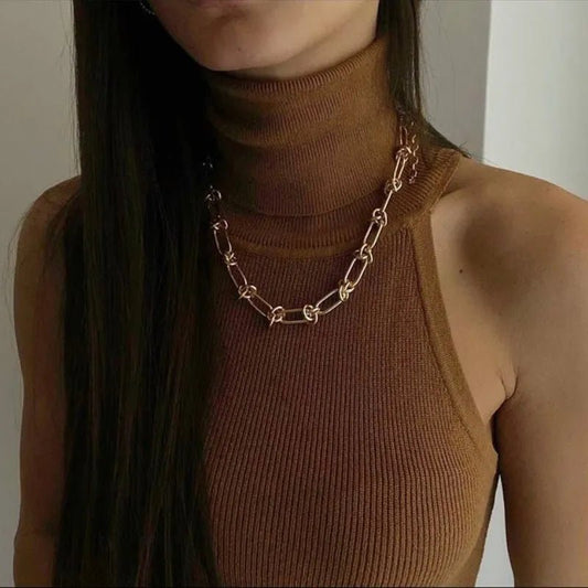 Ατσάλινη αλυσίδα επιχρυσωμένη 18k (N1550) – necklace – charmy.gr