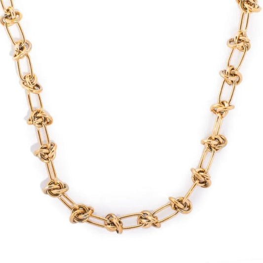 Ατσάλινη αλυσίδα επιχρυσωμένη 18k (N1550) – necklace – charmy.gr