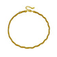 Ατσάλινη αλυσίδα λαιμού πλεκτή δίχρωμη χρυσή και ασημί - necklace - charmy.gr