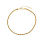 Ατσάλινη αλυσίδα λαιμού πλεκτή επιχρυσωμένη (N1193) - necklace - charmy.gr