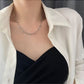 Γυναικείο ατσάλινο κολιέ διπλό με μικρούς κύβους (N1203) - necklace - charmy.gr
