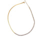 Ατσάλινο κολιέ επιχρυσωμένο ριβιέρα  (N1188) - necklace - charmy.gr