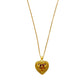 Ατσάλινο κολιέ καρδιά ροζέτα (N1530) - necklace - charmy.gr