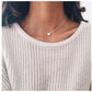Γυναικείο ατσάλινο κολιέ καρδιά χρώμα ασημί (N1248)  - necklace - charmy.gr