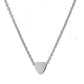 Ατσάλινο κολιέ καρδιά χρώμα ασημί (N1248)  - necklace - charmy.gr