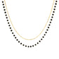 Ατσάλινο κολιέ με διπλή αλυσίδα και χάντρες (N1161) - necklace  - charmy.gr