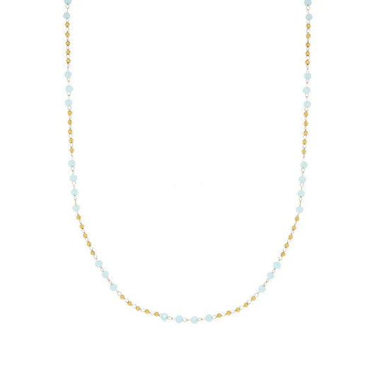 Ατσάλινο μακρύ κολιέ με χάντρες (N1186) - necklace - charmy.gr