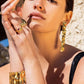 Γυναικείο βραχιόλι ατσάλινο χειροπέδα σφυρήλατο επιχρυσωμένο (B1068)  - bracelet - charmy.gr