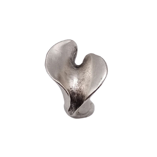 Δαχτυλίδι ρυθμιζόμενo με μοντέρνο εντυπωσιακό σχεδιασμό επαργυρωμένο (R1321) - ring - charmy.gr