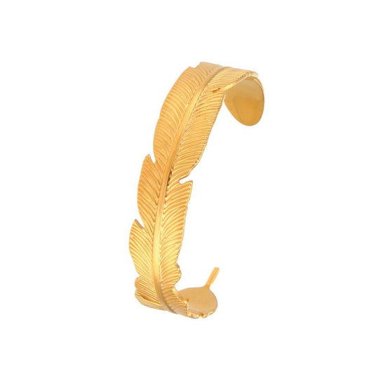 Γυναικείο βραχιόλι ατσάλινο επιχρυσωμένο 18k (B1018) - Bracelets - charmy.gr