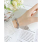 Γυναικείο βραχιόλι ατσάλινο ρυθμιζόμενο χρώμα ασημί (B1009) - Bracelets - charmy.gr