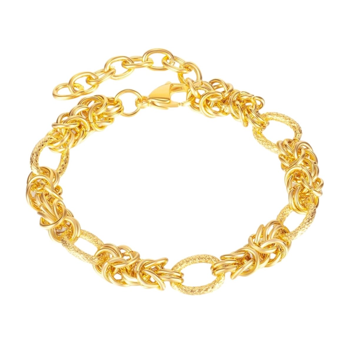 Γυναικείο βραχιόλι ατσάλινο ρυθμιζόμενο χρώμα χρυσό (B1010) - Bracelets - charmy.gr