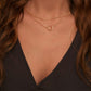 Γυναικείο κολιέ ατσάλινο διπλό με κυκλικό διακοσμητικό επιχρυσωμένο 14k (N1349) - necklace - charmy.gr
