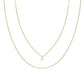 Κολιέ ατσάλινο διπλό με πέτρα ζιργκόν επιχρυσωμένο (N1438) - necklace - charmy.gr