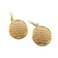 Κρεμαστά σκουλαρίκια κυκλικά με γεωμετρικά σχέδια επιχρυσωμένα 3.5εκ (E1299) - earrings - charmy.gr