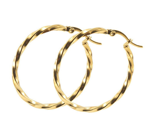 Σκουλαρίκια ατσάλινα κρίκοι 4 εκατοστά (E1091)  - bracelet - charmy.gr
