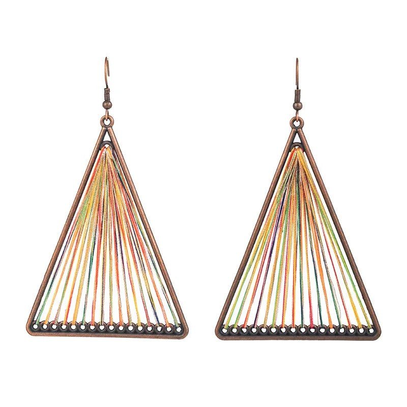 Τρίγωνα σκουλαρίκια boho (E1107) - earrings - charmy.gr