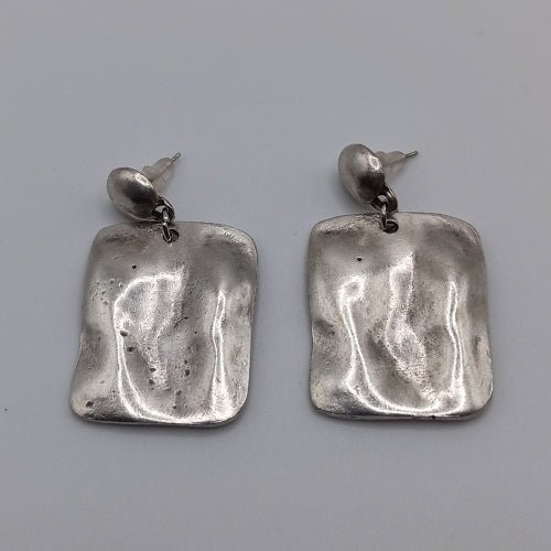 Χειροποίητα σκουλαρίκια επαργυρωμένα (E1064) - Earrings - charmy.gr