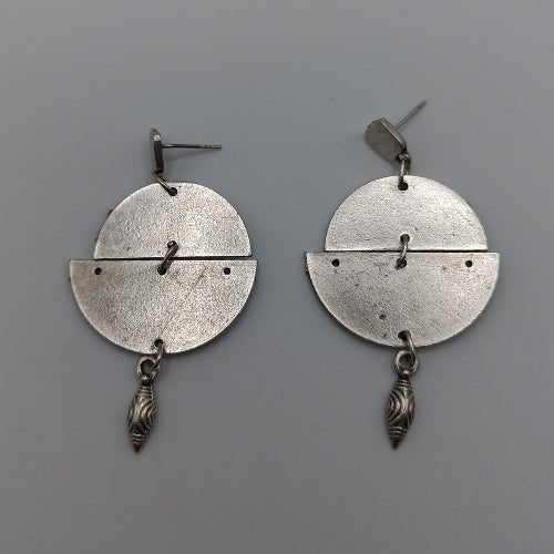 Χειροποίητα σκουλαρίκια επαργυρωμένα (E1067) - Earrings - charmy.gr