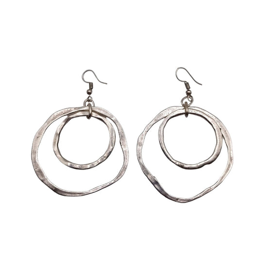 Χειροποίητα σκουλαρίκια επαργυρωμένα (E1075) - Earrings - charmy.gr