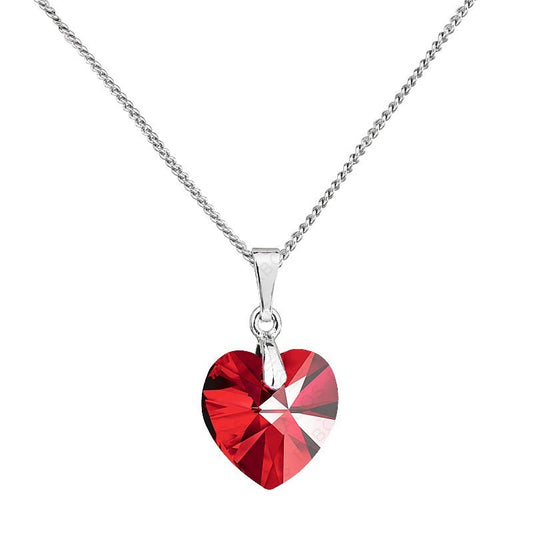 Χειροποίητο κολιέ με κρύσταλλο Swarovski κόκκινη καρδια (F1004) – necklace – charmy.gr