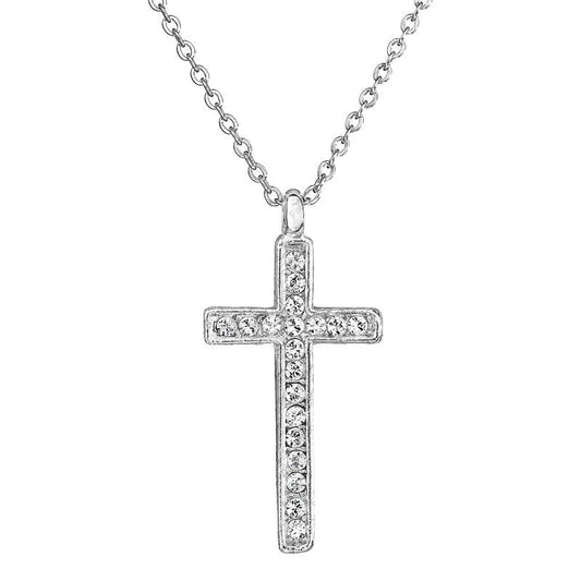Χειροποίητος σταυρός με κρύσταλλα swarovski (F1022) – necklace – charmy.gr