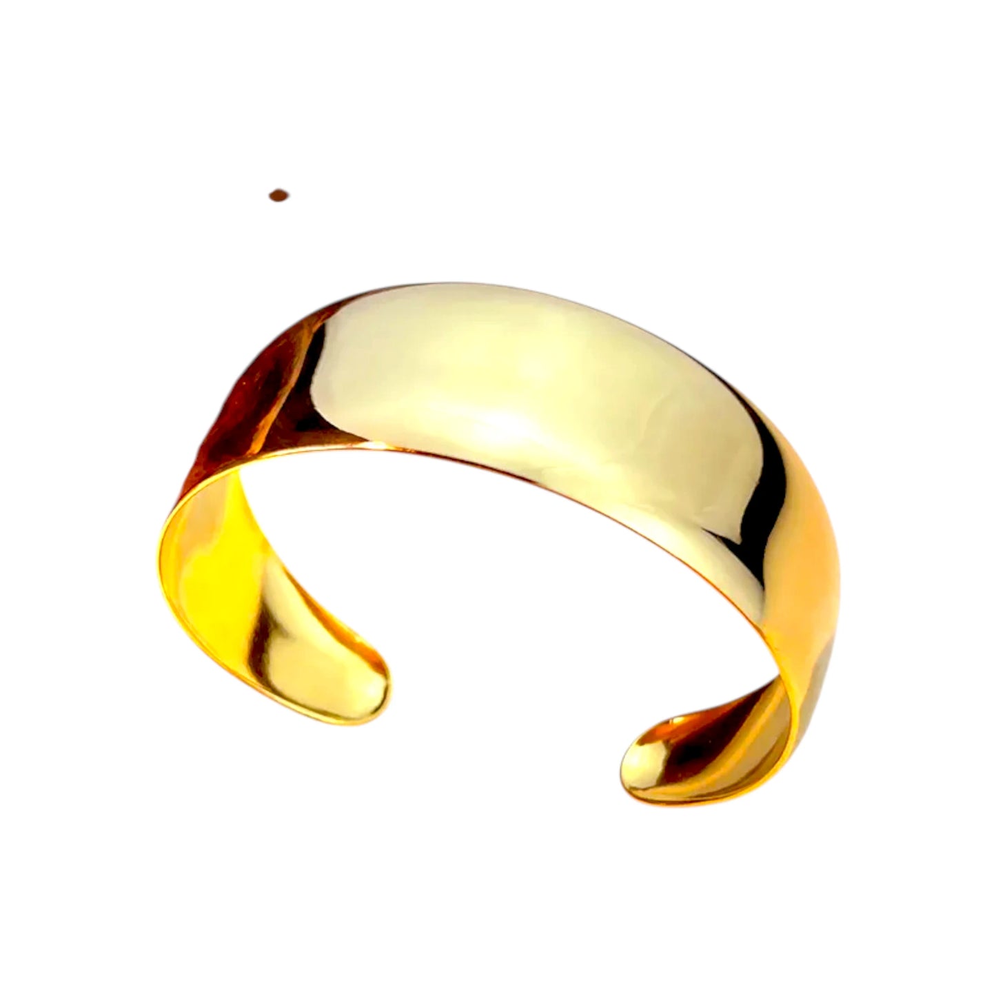 Ατσάλινο Cuff Βραχιόλι – Φαρδύ & Γυαλιστερό – Χρυσό (B1739)