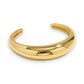 Ατσάλινο Χρυσό Βραχιόλι Cuff με Γυαλιστερό Φινίρισμα (B1756)