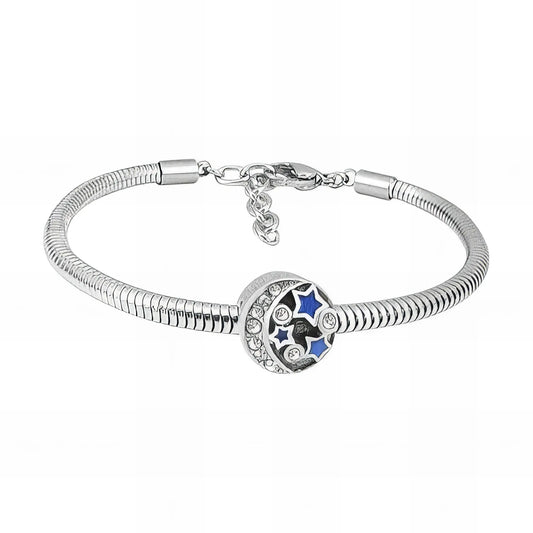 Ατσάλινο βραχιόλι με charm (B3250)