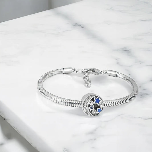 Ατσάλινο βραχιόλι με charm (B3250)