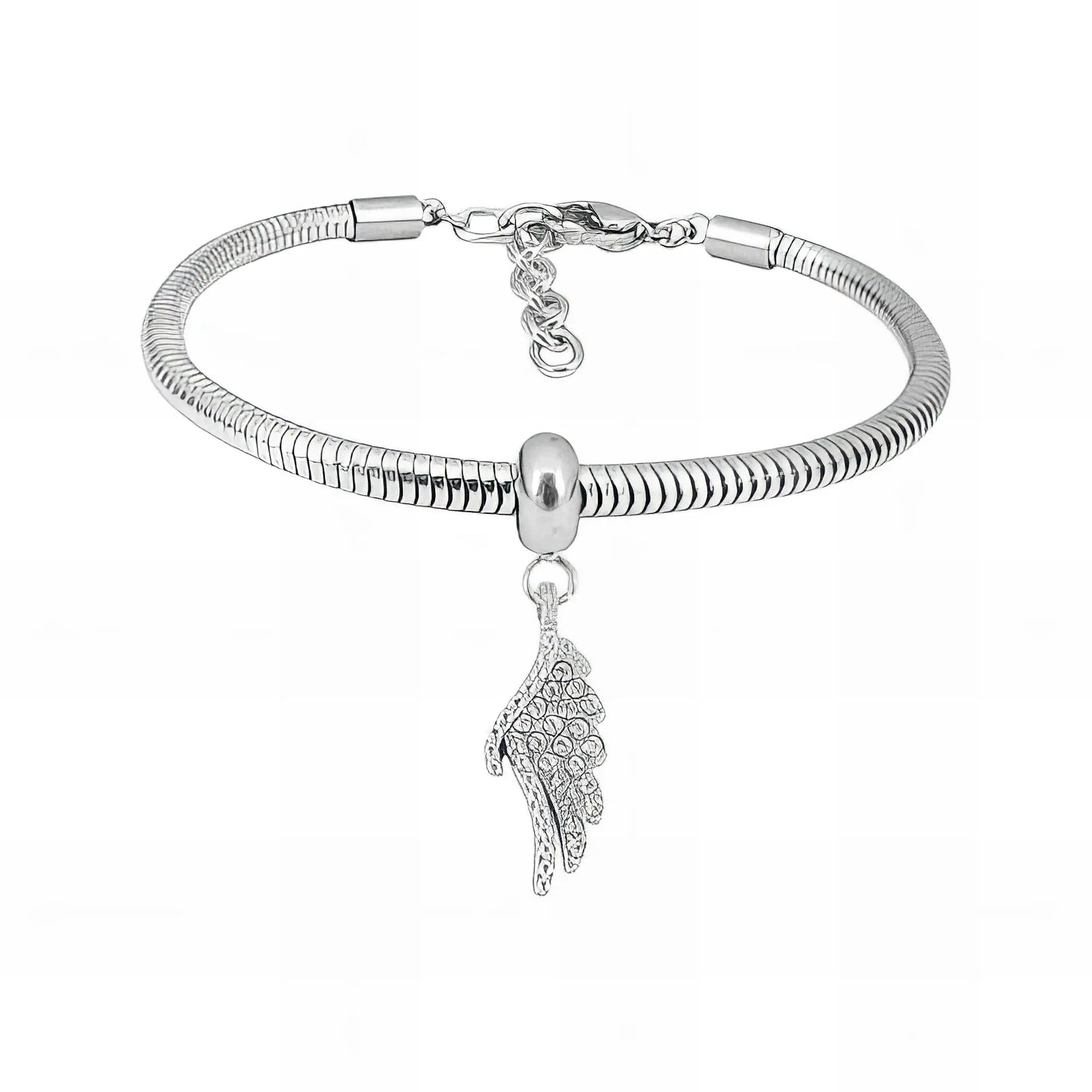 Ατσάλινο βραχιόλι με charm (B3259)