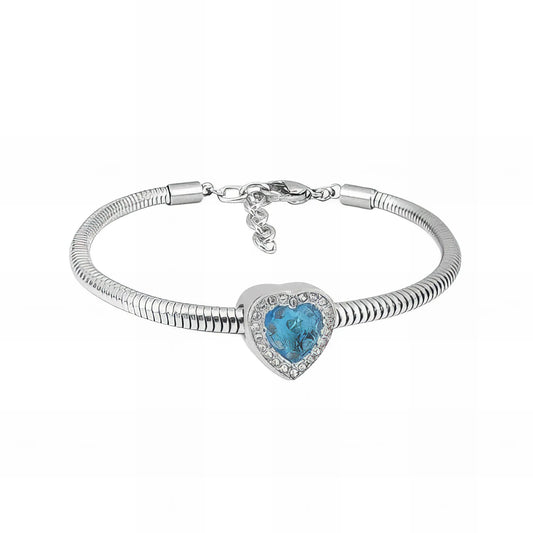 Ατσάλινο βραχιόλι με charm (B3269)