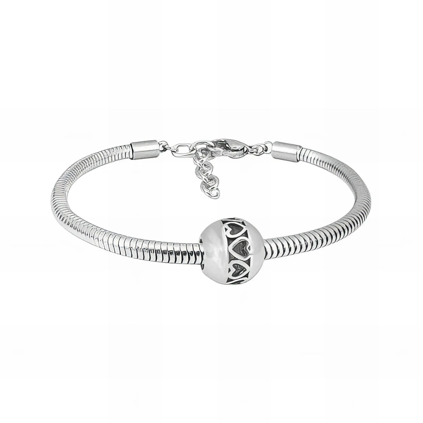 Ατσάλινο βραχιόλι με charm (B3272)