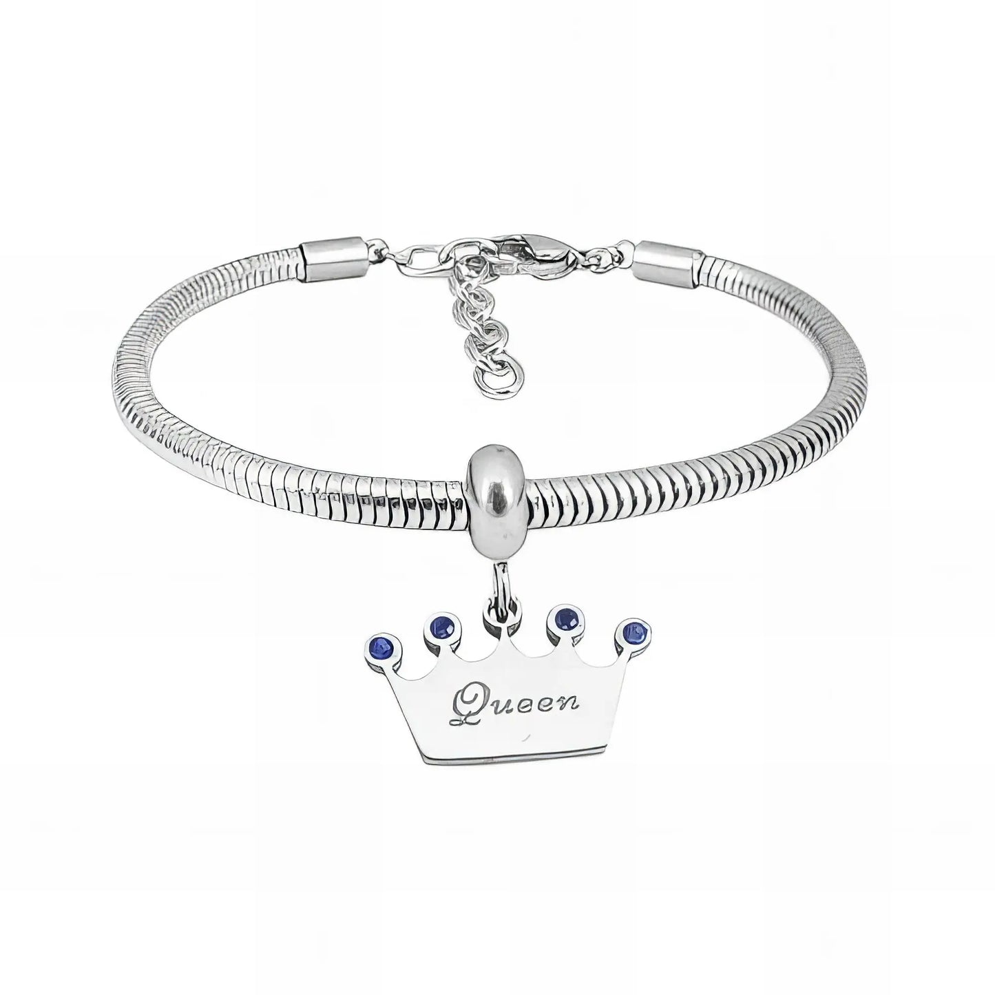 Ατσάλινο βραχιόλι με charm (B3273)