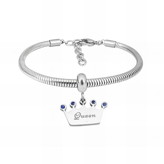 Ατσάλινο βραχιόλι με charm (B3273)