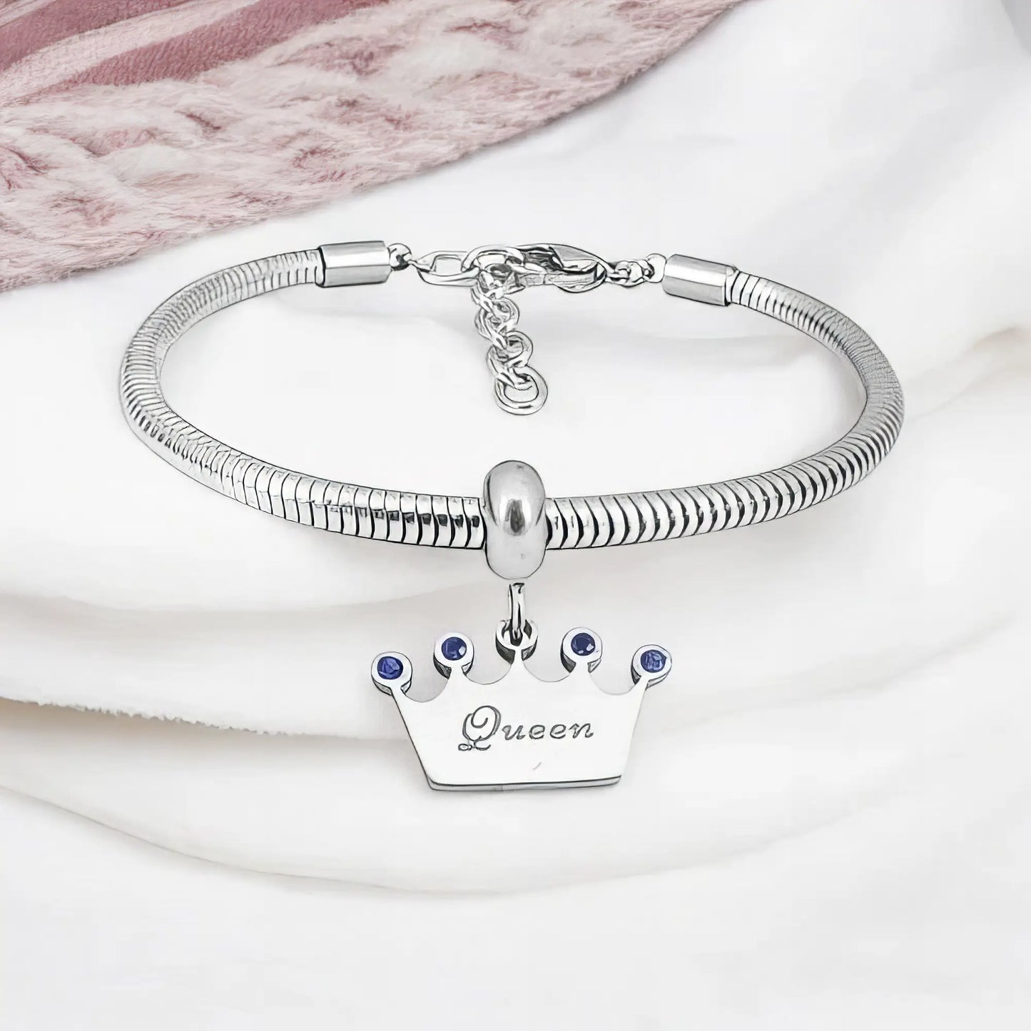 Ατσάλινο βραχιόλι με charm (B3273)