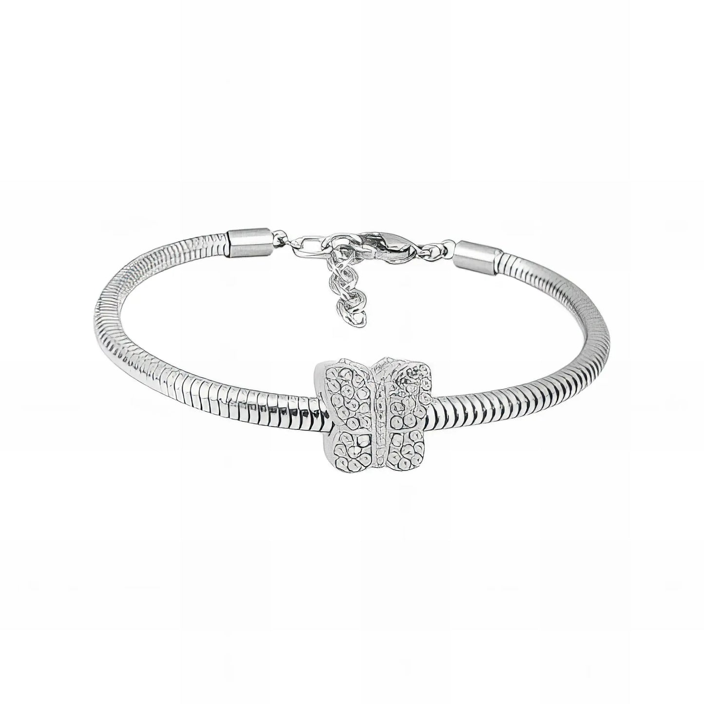 Ατσάλινο βραχιόλι με charm (B3275)