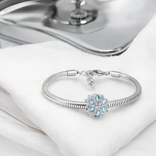 Ατσάλινο βραχιόλι με charm (B3276)