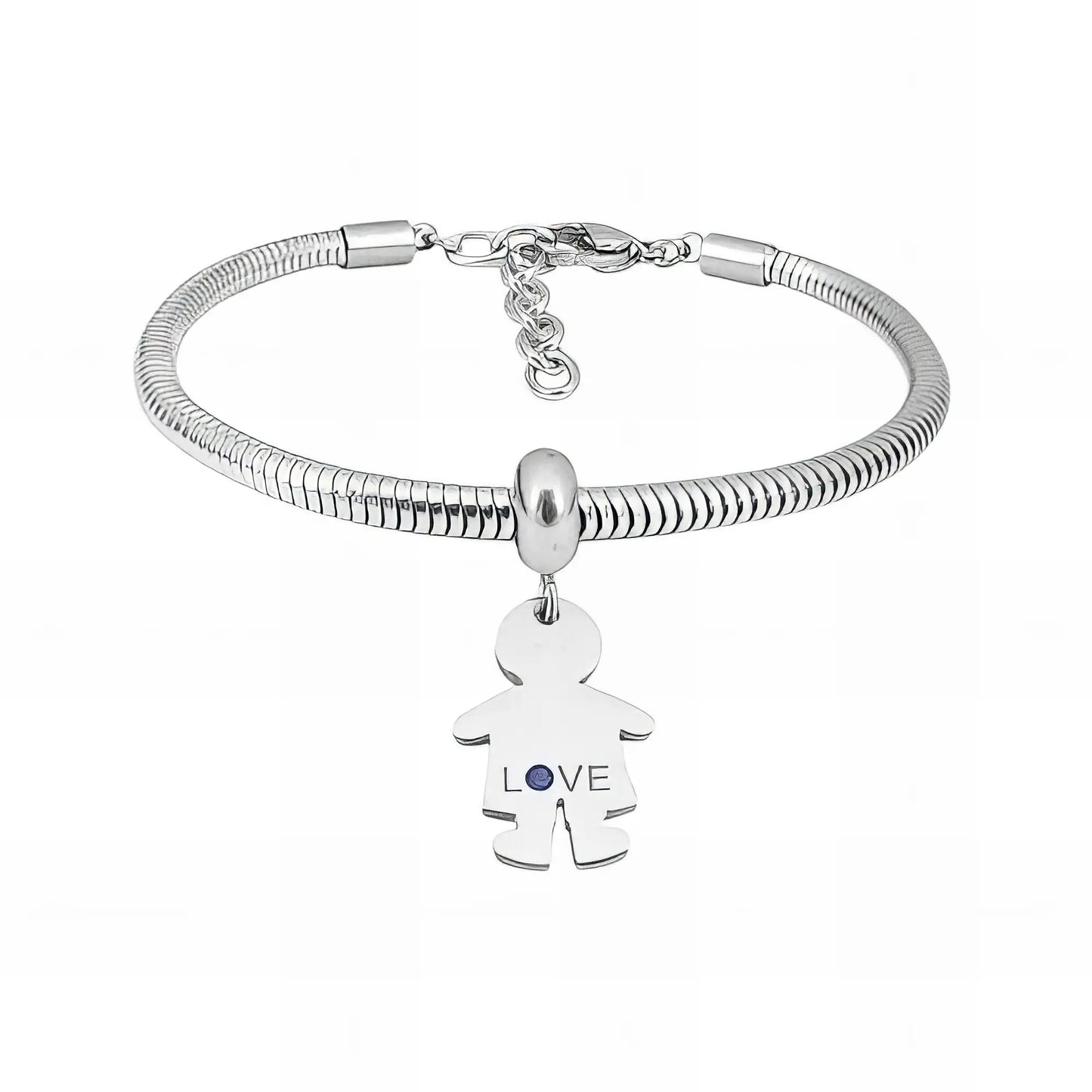 Ατσάλινο βραχιόλι με charm (B3281)