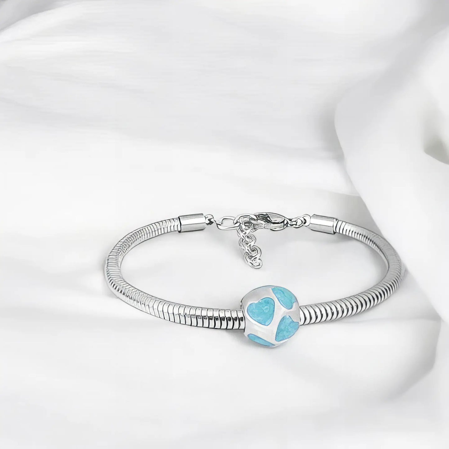 Ατσάλινο βραχιόλι με charm (B3289)