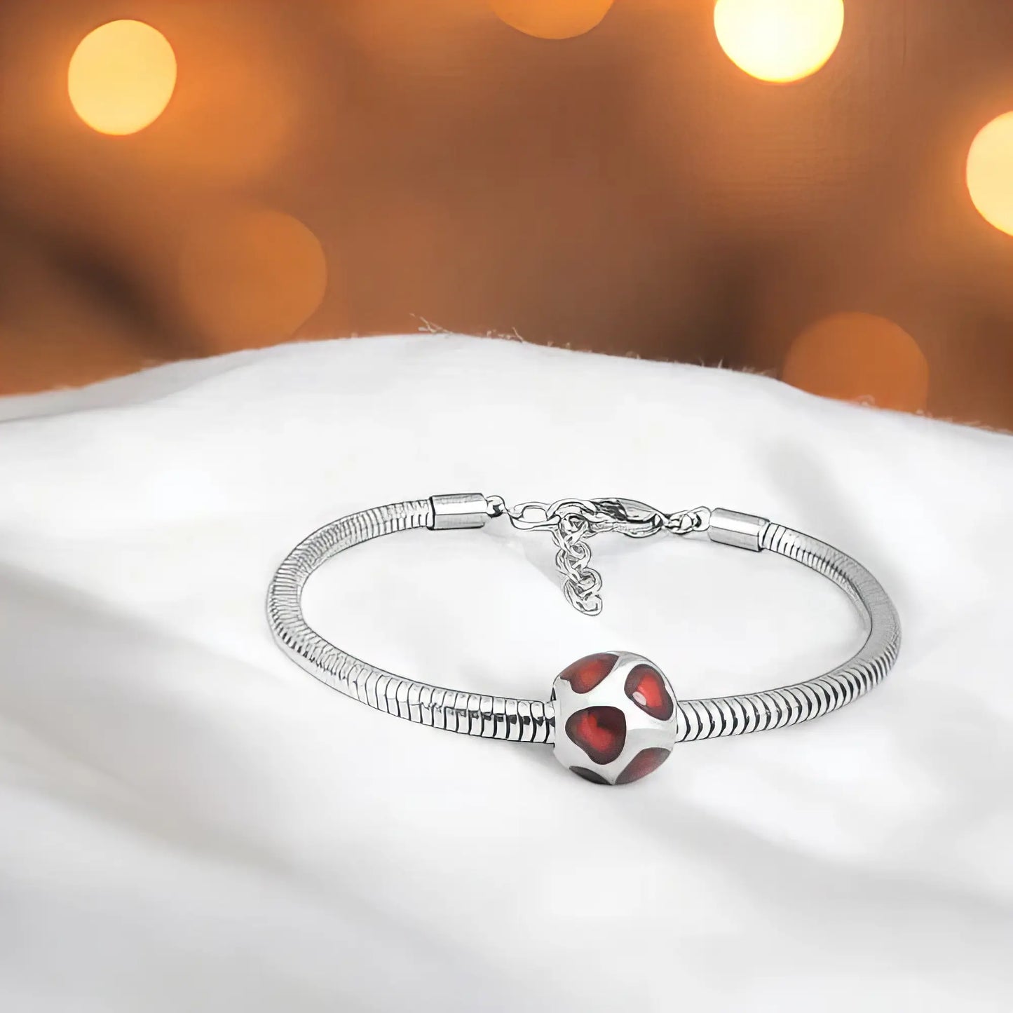 Ατσάλινο βραχιόλι με charm (B3291)